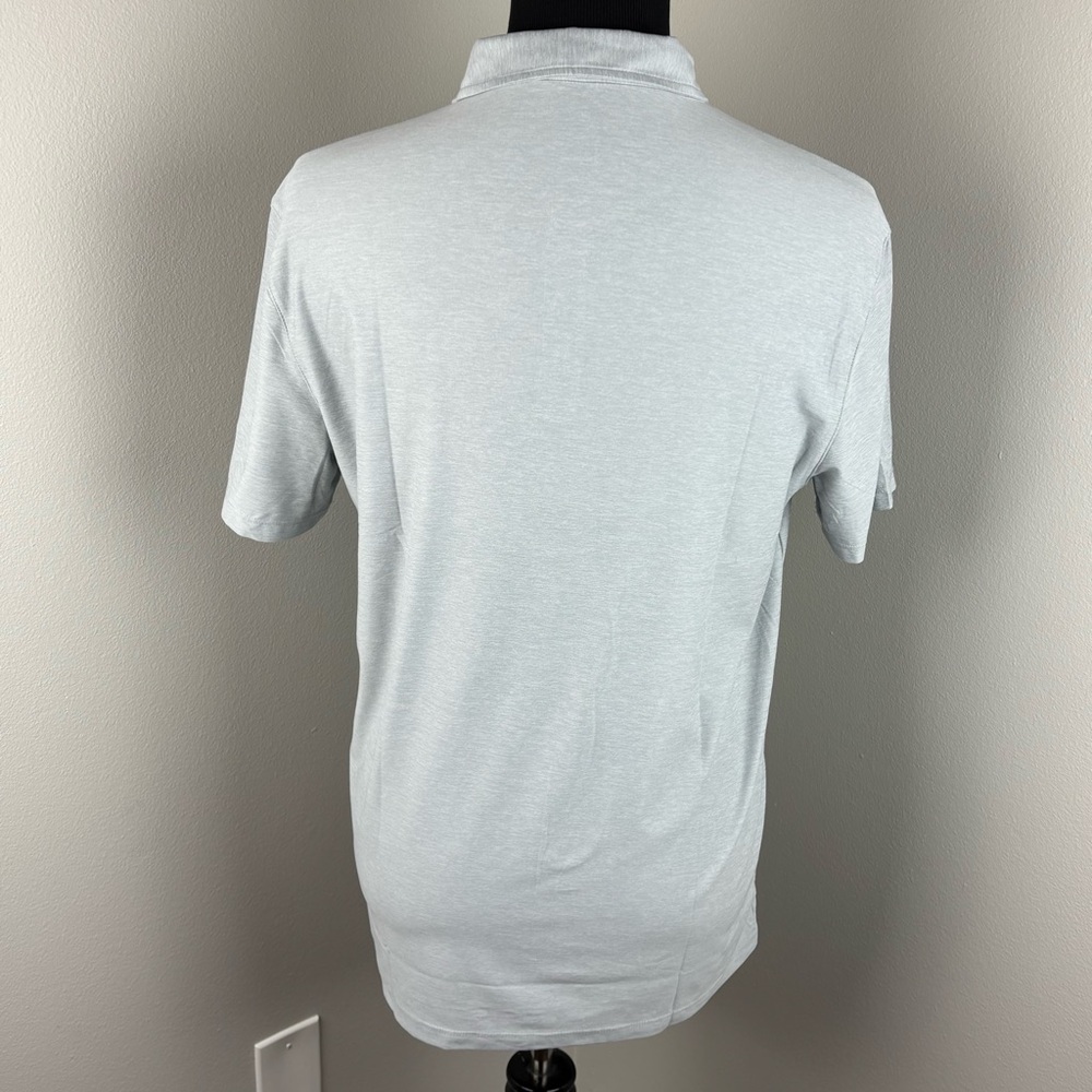 Vuori Strato Tech Performance Polo Shirt Men's Size Large L Athletic Fit Gray - Picture 4 of 7